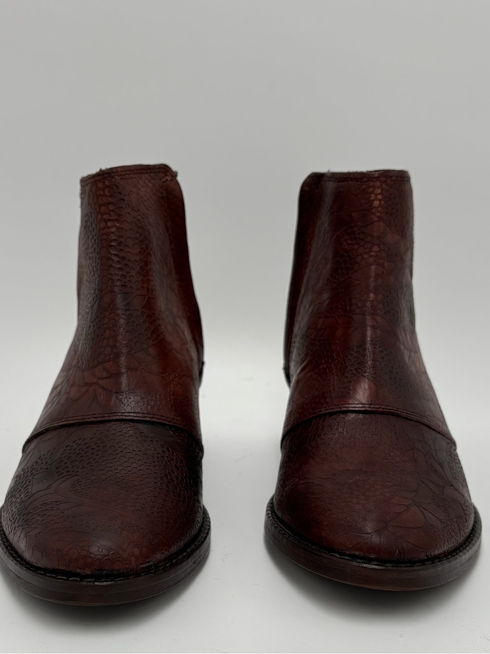 Wolverine Women's Brown Textured Leather Ankle Booties